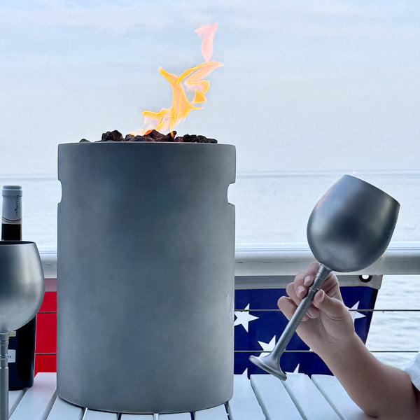 P-51 Mustang Engine Valve Wine Glass Goblet w/ Authentic 1940’s Packard Merlin Intake Stem