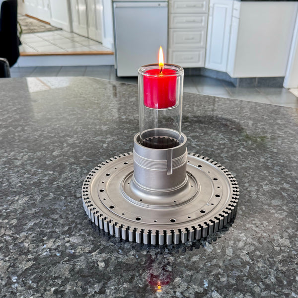 Multifunctional GE J85 Northrop T-38 Talon Jet Engine Turbine Disk Candle Centerpiece Plant Stand