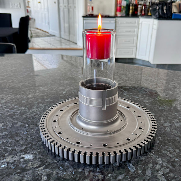 Multifunctional GE J85 Northrop T-38 Talon Jet Engine Turbine Disk Candle Centerpiece Plant Stand