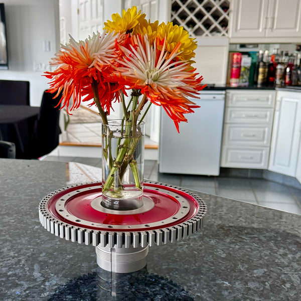 Multifunctional GE J85 Northrop T-38 Talon Jet Engine Turbine Disk Candle Centerpiece Plant Stand