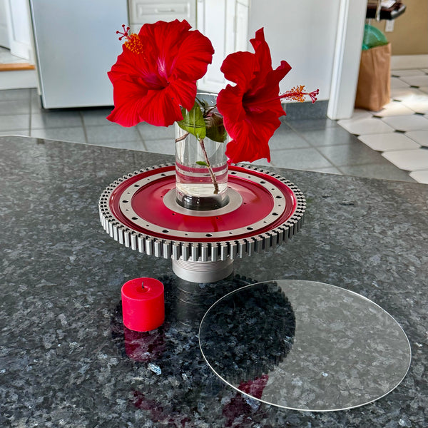 Multifunctional GE J85 Northrop T-38 Talon Jet Engine Turbine Disk Candle Centerpiece Plant Stand