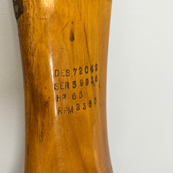 1930's Sensenich Bros Piper J3 Cub Wood Airplane Propeller w/ Rare Repair Service Decals