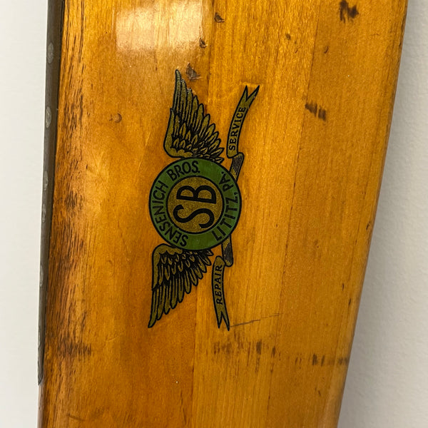1930's Sensenich Bros Piper J3 Cub Wood Airplane Propeller w/ Rare Repair Service Decals