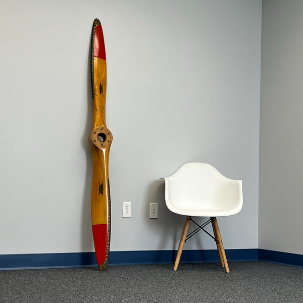 1930's Sensenich Bros Piper J3 Cub Wood Airplane Propeller w/ Rare Repair Service Decals