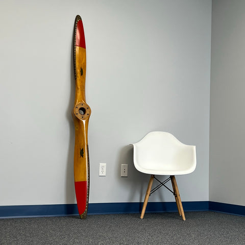 1930's Sensenich Bros Piper J3 Cub Wood Airplane Propeller w/ Rare Repair Service Decals