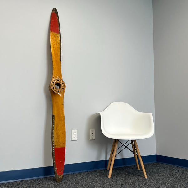 1930's Sensenich Bros Piper J3 Cub Wood Airplane Propeller w/ Rare Repair Service Decals