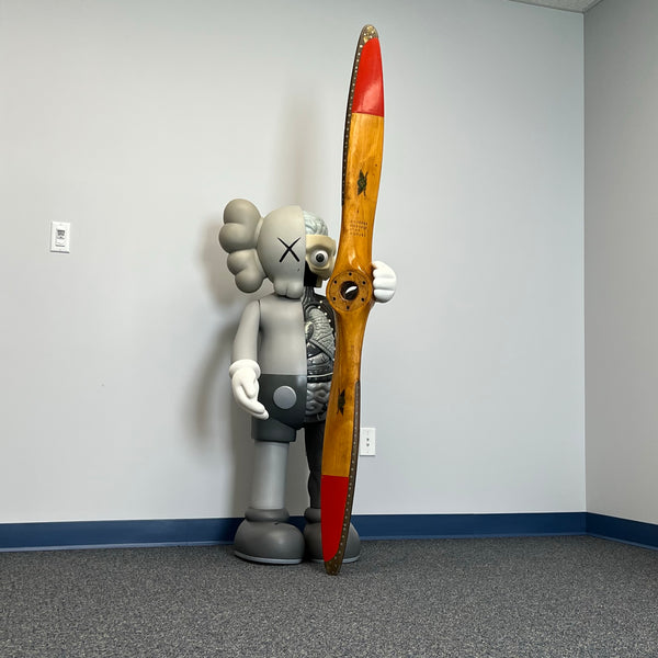 1930's Sensenich Bros Piper J3 Cub Wood Airplane Propeller w/ Rare Repair Service Decals