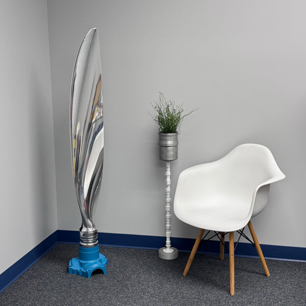 60" MQ-9 Reaper Drone USAF Mirror Polished | Painted Propeller Blade w/ Base