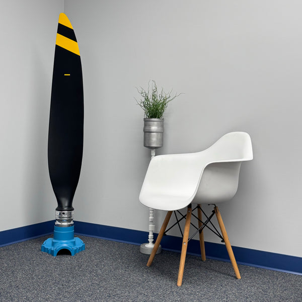 60" MQ-9 Reaper Drone USAF Mirror Polished | Painted Propeller Blade w/ Base