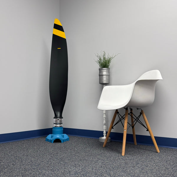 60" MQ-9 Reaper Drone USAF Mirror Polished | Painted Propeller Blade w/ Base