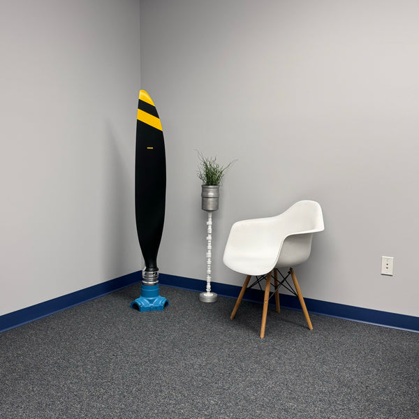 60" MQ-9 Reaper Drone USAF Mirror Polished | Painted Propeller Blade w/ Base