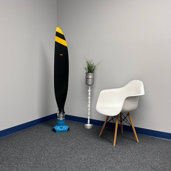 60" MQ-9 Reaper Drone USAF Mirror Polished | Painted Propeller Blade w/ Base