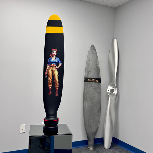 36" Rosie the Riveter WWII Pinup Mooney M20 Airplane Aviation Propeller Blade