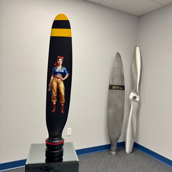 36" Rosie the Riveter WWII Pinup Mooney M20 Airplane Aviation Propeller Blade