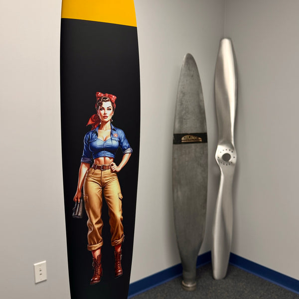 36" Rosie the Riveter WWII Pinup Mooney M20 Airplane Aviation Propeller Blade