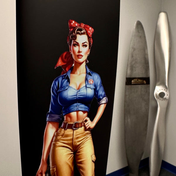 36" Rosie the Riveter WWII Pinup Mooney M20 Airplane Aviation Propeller Blade
