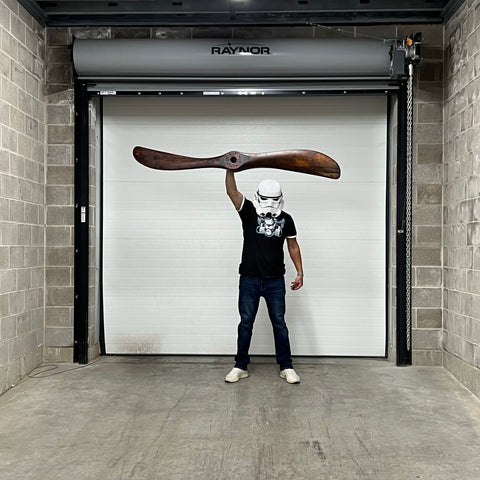 72” 1918 Paragon 6FT Scimitar Wooden Wood Antique Airplane Propeller