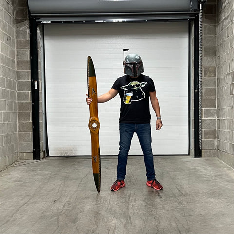 70" 1940s GB Lewis Co Aeronca Piper Luscombe Wooden Airplane Propeller