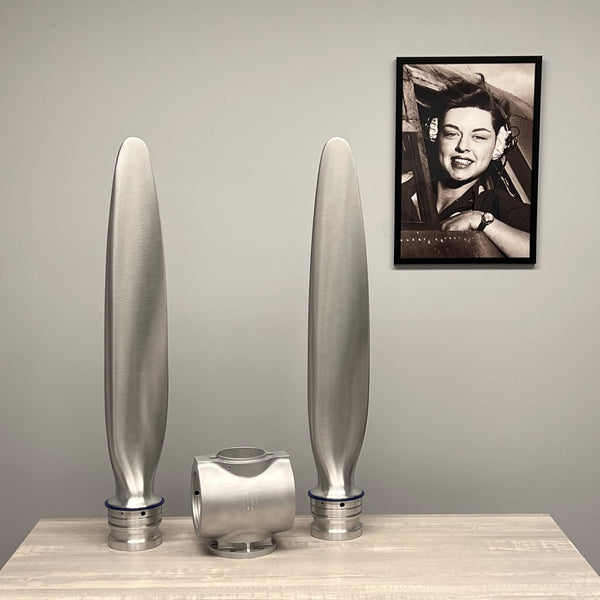 2-Bladed McCauley Cessna 70" Brushed Aluminum Airplane Propeller Wall Display