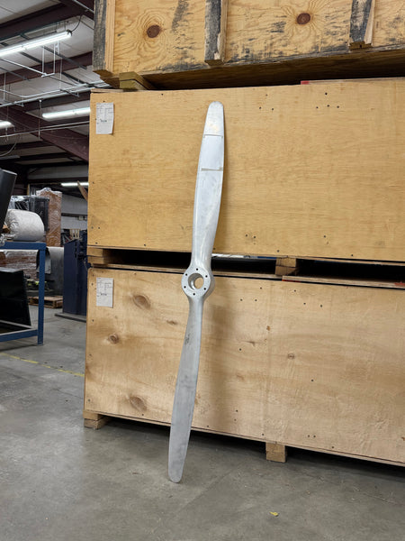 72" Piper PA-18 Super Cub Brushed Aluminum Fix-Pitch Airplane Propeller Wall Display