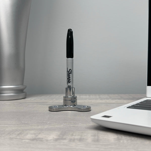 Chrome Pilatus PC-12 Pitch Change Knob Pencil Pen Marker Single Holder Display