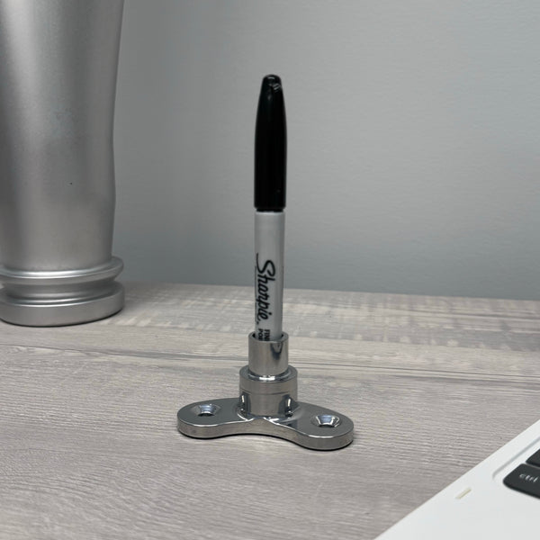 Chrome Pilatus PC-12 Pitch Change Knob Pencil Pen Marker Single Holder Display