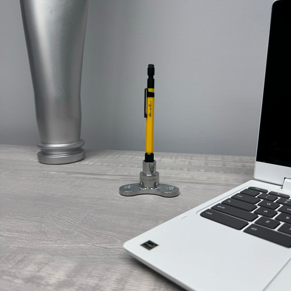 Chrome Pilatus PC-12 Pitch Change Knob Pencil Pen Marker Single Holder Display