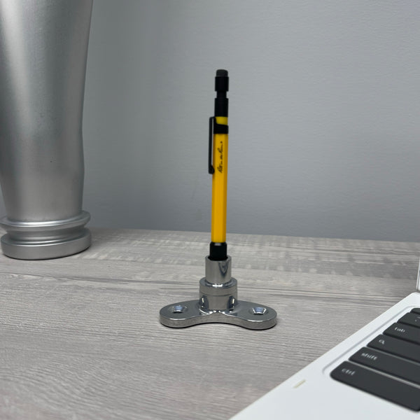 Chrome Pilatus PC-12 Pitch Change Knob Pencil Pen Marker Single Holder Display