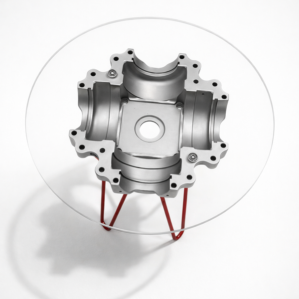 Midcentury Modern MCM Pilatus PC12 Airplane Art Hub Hairpin Legs 18" Side Table