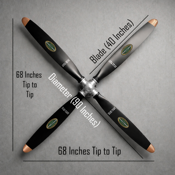4-Bladed Hamilton Standard P-47 Thunderbolt WWII Warbird Mini aviation art Airplane Propeller Wall Blade Display