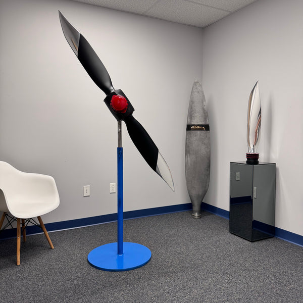 66" Black Tiger x American Ninja 2-Bladed Polished Metal Aviation Art Modern Airplane Propeller