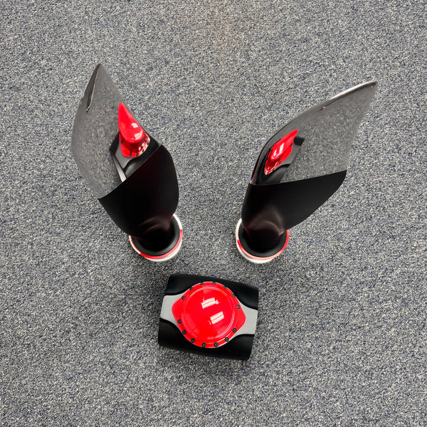 66" Black Tiger x American Ninja 2-Bladed Polished Metal Aviation Art Modern Airplane Propeller