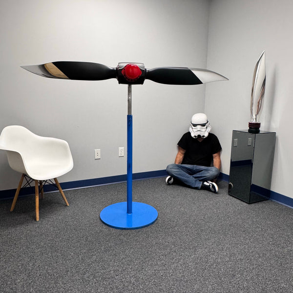 66" Black Tiger x American Ninja 2-Bladed Polished Metal Aviation Art Modern Airplane Propeller