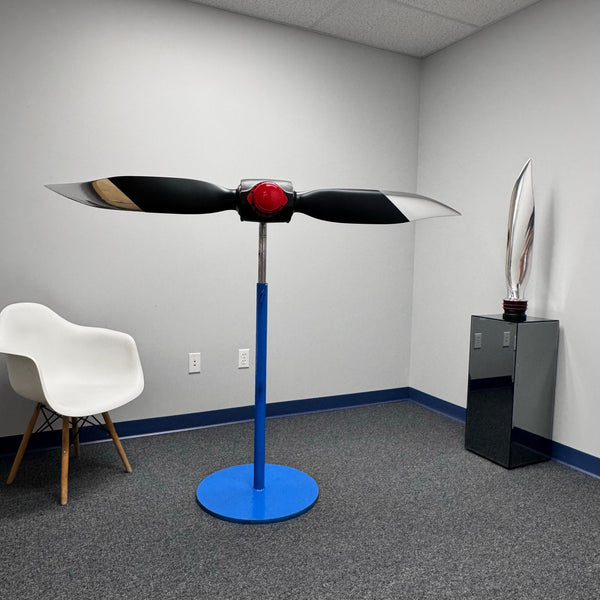 66" Black Tiger x American Ninja 2-Bladed Polished Metal Aviation Art Modern Airplane Propeller