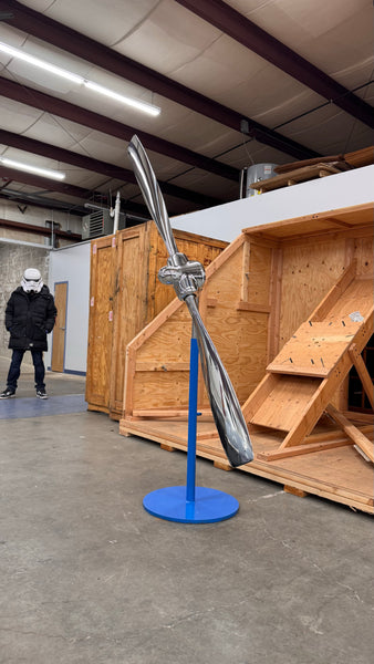 1950's Space Age 83" Experimental 2-Bladed Polished Helicopter Rotor Airplane Propeller