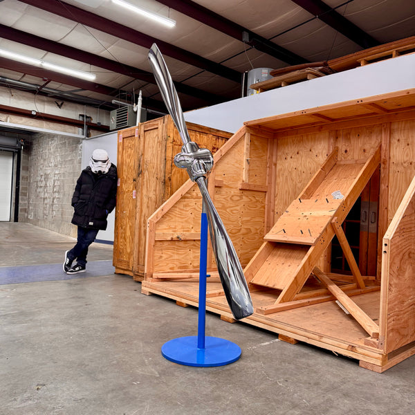 1950's Space Age 83" Experimental 2-Bladed Polished Helicopter Rotor Airplane Propeller