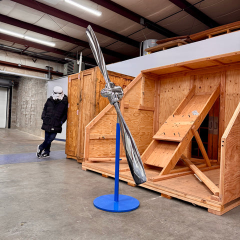 1950's Space Age 83" Experimental 2-Bladed Polished Helicopter Rotor Airplane Propeller