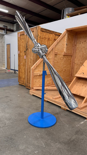 1950's Space Age 83" Experimental 2-Bladed Polished Helicopter Rotor Airplane Propeller