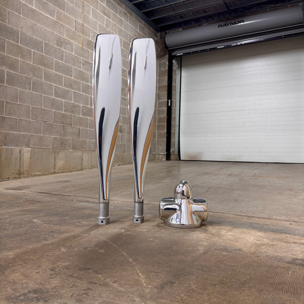 1950's Space Age 83" Experimental 2-Bladed Polished Helicopter Rotor Airplane Propeller