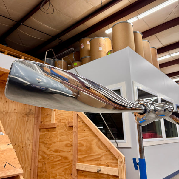 1950's Space Age 83" Experimental 2-Bladed Polished Helicopter Rotor Airplane Propeller