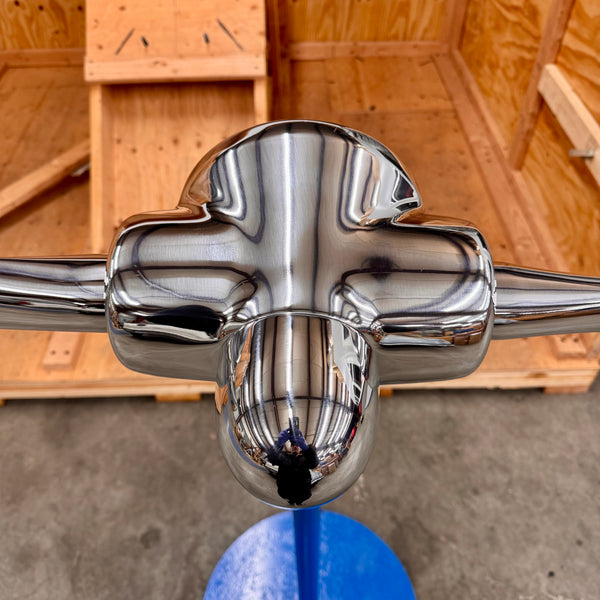 1950's Space Age 83" Experimental 2-Bladed Polished Helicopter Rotor Airplane Propeller