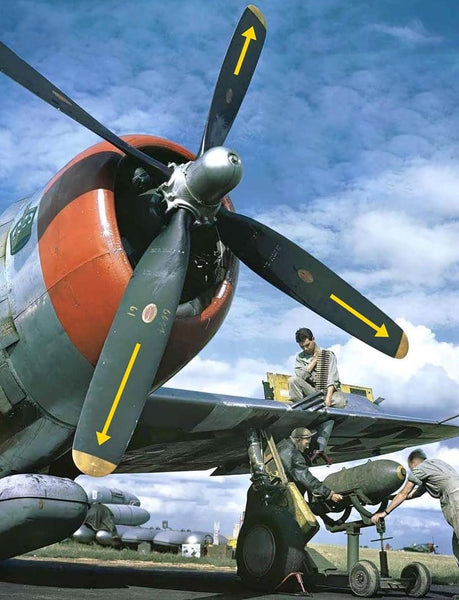 4-Bladed Hamilton Standard P-47 Thunderbolt WWII Warbird Mini aviation art Airplane Propeller Wall Blade Display