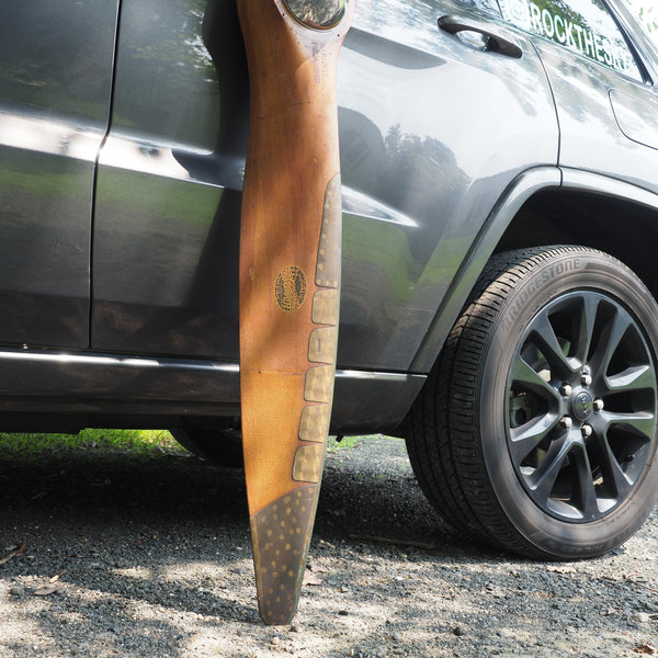 1920's Early Hartzell 80" Design 424 Scalloped Antique Wooden Wood Airplane Propeller