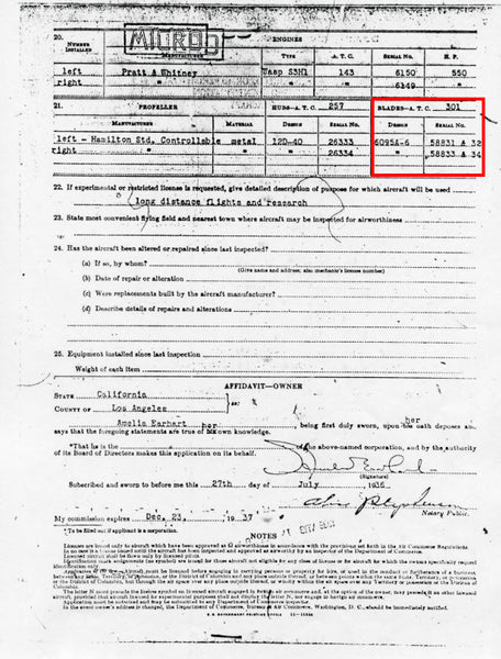 1930s Hamilton Standard Lockheed Electra 10E Special Amelia Earhart 6095A-6 Airplane Propeller Blade