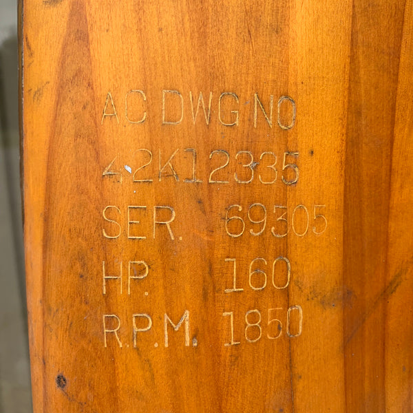 91" WWII Sensenich Ryan PT-22 Recruit Wooden Airplane Propeller w/ Spinner & Pinup Collection