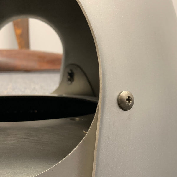 2-Bladed Raw Airplane Propeller Aviation Art Spinner Cone w/ Bulkhead Glass Coffee Side Cocktail Table