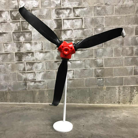 Rough Landing - 3-Bladed Crash Landing Airplane Propeller Runway Strike Sculpture II