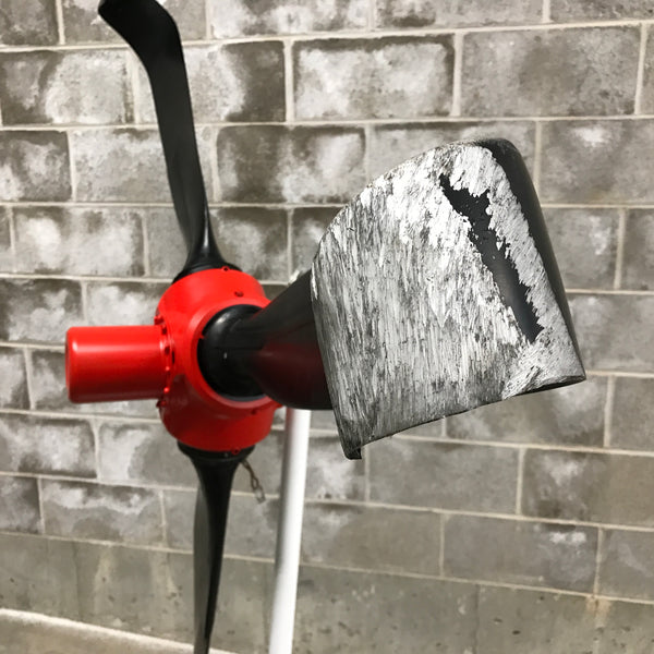 Rough Landing - 3-Bladed Crash Landing Airplane Propeller Runway Strike Sculpture II