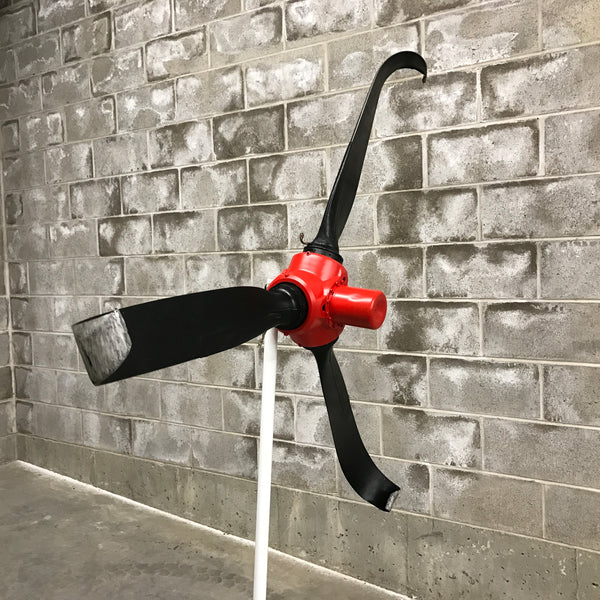 Rough Landing - 3-Bladed Crash Landing Airplane Propeller Runway Strike Sculpture II