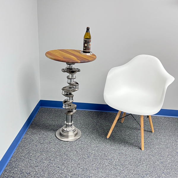 Continental O-520 Airplane Engine Crankshaft Martini Side Table